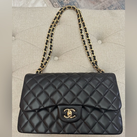 CHANEL Handbags - Chanel Flapbag Black Lambskin and Gold Hardware
